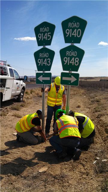 Sign Installation in San Juan County